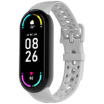 Cinturino per orologio in silicone con fibbia ad ardiglione e fori rotondi in tinta, For Xiaomi Smart Band 10 / 9 / 8