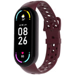 Cinturino per orologio in silicone con fibbia ad ardiglione e fori rotondi in tinta, For Xiaomi Smart Band 10 / 9 / 8