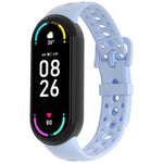 Cinturino per orologio in silicone con fibbia ad ardiglione e fori rotondi in tinta, For Xiaomi Smart Band 10 / 9 / 8