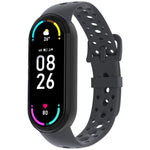 Cinturino per orologio in silicone con fibbia ad ardiglione e fori rotondi in tinta, For Xiaomi Smart Band 10 / 9 / 8