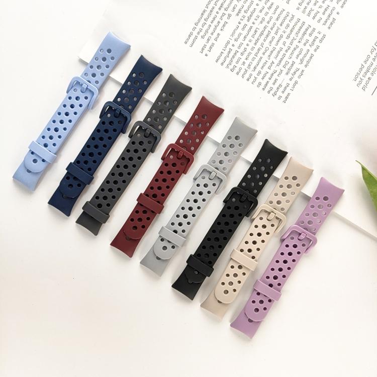 Cinturino per orologio in silicone con fibbia ad ardiglione e fori rotondi in tinta, For Xiaomi Smart Band 10 / 9 / 8