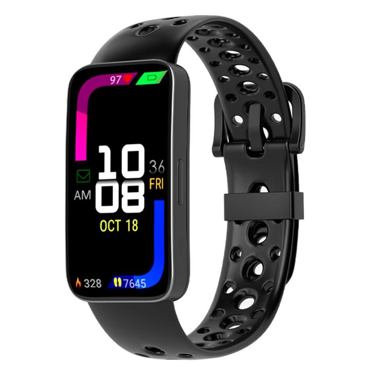 Cinturino per orologio in silicone con fibbia ad ardiglione e fori rotondi in tinta, For Huawei Band 10 / 9 / 8