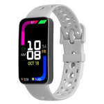 Cinturino per orologio in silicone con fibbia ad ardiglione e fori rotondi in tinta, For Huawei Band 10 / 9 / 8