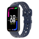 Cinturino per orologio in silicone con fibbia ad ardiglione e fori rotondi in tinta, For Huawei Band 10 / 9 / 8