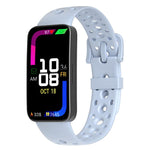 Cinturino per orologio in silicone con fibbia ad ardiglione e fori rotondi in tinta, For Huawei Band 10 / 9 / 8