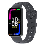 Cinturino per orologio in silicone con fibbia ad ardiglione e fori rotondi in tinta, For Huawei Band 10 / 9 / 8