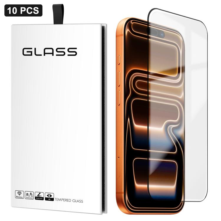 10 pezzi Pellicola in vetro temperato ad alto contenuto di alluminio, ultra sottile, con serigrafia HD a ultrasuoni, spessore 0,18 mm, For iPhone 17e / 16e, For iPhone 17 Pro Max, For iPhone 17 Pro, For iPhone 17, For iPhone Air, For iPhone 16 Pro Max ...