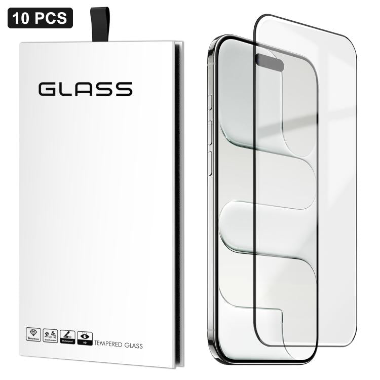 10 pezzi Pellicola in vetro temperato ad alto contenuto di alluminio, ultra sottile, con serigrafia HD a ultrasuoni, spessore 0,18 mm, For iPhone 17e / 16e, For iPhone 17 Pro Max, For iPhone 17 Pro, For iPhone 17, For iPhone Air, For iPhone 16 Pro Max ...
