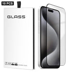 10 pezzi Pellicola in vetro temperato ad alto contenuto di alluminio, ultra sottile, con serigrafia HD a ultrasuoni, spessore 0,18 mm, For iPhone 17e / 16e, For iPhone 17 Pro Max, For iPhone 17 Pro, For iPhone 17, For iPhone Air, For iPhone 16 Pro Max ...