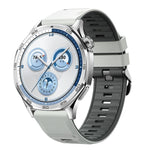 Cinturino per orologio in silicone bicolore con fibbia ad ardiglione in acciaio nero., 22mm