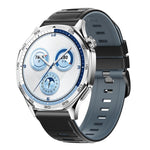 Cinturino per orologio in silicone bicolore a righe con fibbia ad ardiglione nera., 22mm