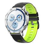 Cinturino per orologio in silicone bicolore a righe con fibbia ad ardiglione nera., 22mm