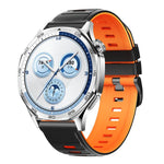 Cinturino per orologio in silicone bicolore a righe con fibbia ad ardiglione nera., 22mm