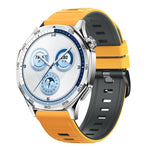 Cinturino per orologio in silicone bicolore a righe con fibbia ad ardiglione nera., 22mm