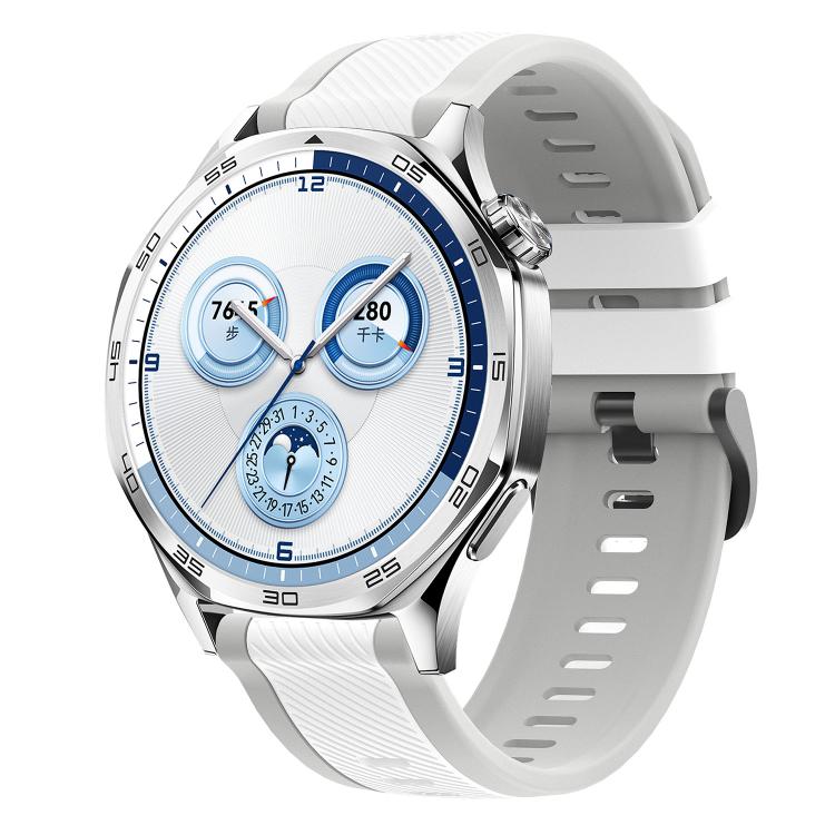 Cinturino per orologio in silicone bicolore con motivo a saia verticale., 22mm