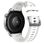 Cinturino per orologio in silicone bicolore con motivo a saia verticale., 22mm