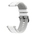 Cinturino per orologio in silicone bicolore con motivo a saia verticale., 22mm