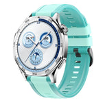 Cinturino per orologio in silicone bicolore con motivo a saia verticale., 22mm
