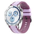 Cinturino per orologio in silicone bicolore con motivo a saia verticale., 22mm