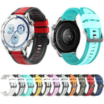 Cinturino per orologio in silicone bicolore con motivo a saia verticale., 22mm