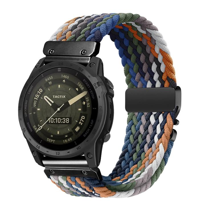 Cinturino in nylon intrecciato con fibbia a sgancio rapido tipo paracadute., For Gamin 22mm, For Gamin 26mm