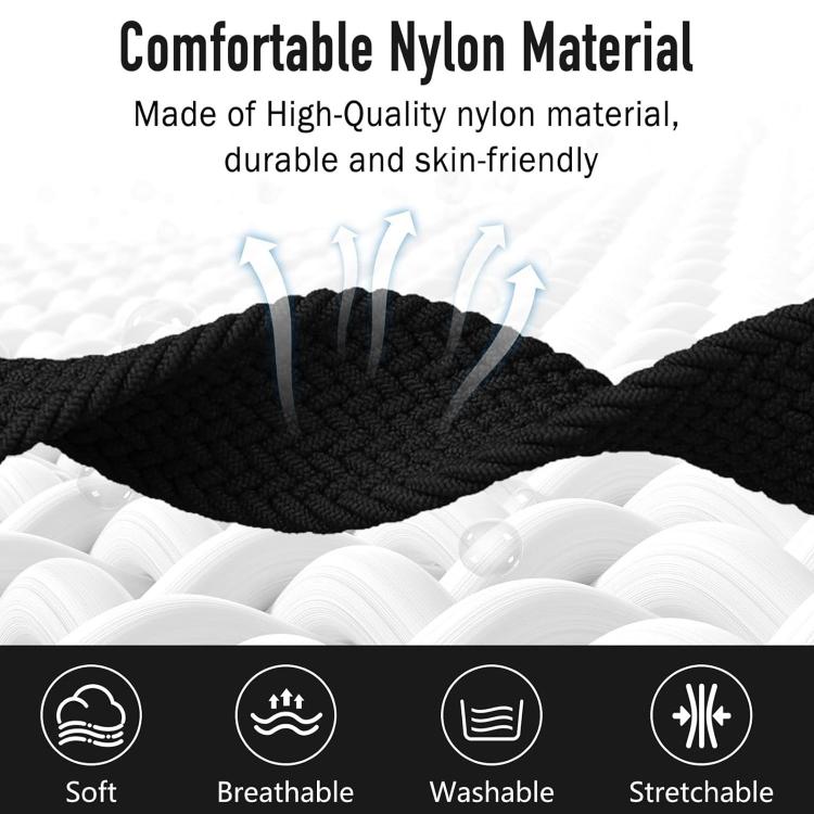 Cinturino in nylon intrecciato con fibbia a sgancio rapido tipo paracadute., For Gamin 22mm, For Gamin 26mm
