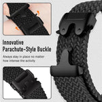 Cinturino in nylon intrecciato con fibbia a sgancio rapido tipo paracadute., For Gamin 20mm