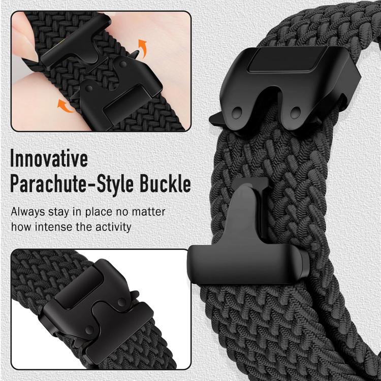 Cinturino in nylon intrecciato con fibbia a sgancio rapido tipo paracadute., For Gamin 20mm