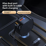 Caricabatterie da auto 3 in 1 con cavo Type-C 70 cm PD3.0