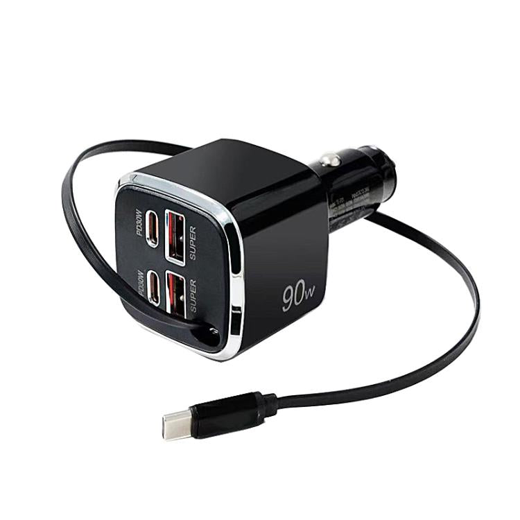 Cavo Type-C 40 cm con caricabatterie auto USB PD3.0 QC3.0