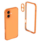 Custodia Armor con telaio in metallo antiscivolo su entrambi i lati e copriobiettivo., For iPhone 16 Plus, For iPhone 15 Pro Max, For iPhone 15 Pro, For iPhone 15 Plus