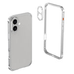 Custodia Armor con telaio in metallo antiscivolo su entrambi i lati e copriobiettivo., For iPhone 16 Plus, For iPhone 15 Pro Max, For iPhone 15 Pro, For iPhone 15 Plus