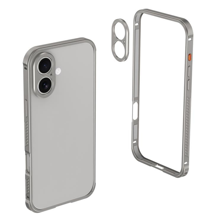 Custodia Armor con telaio in metallo antiscivolo su entrambi i lati e copriobiettivo., For iPhone 16 Plus, For iPhone 15 Pro Max, For iPhone 15 Pro, For iPhone 15 Plus