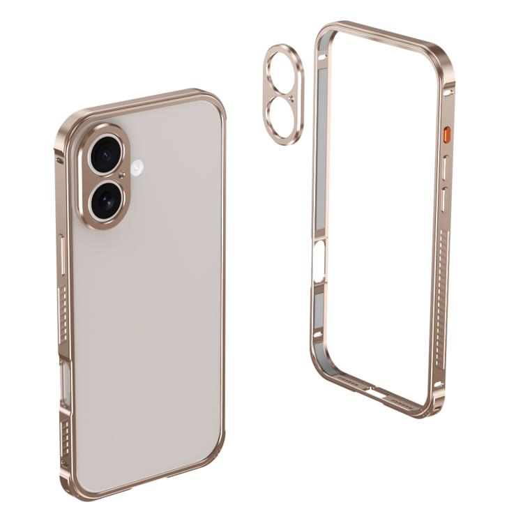 Custodia Armor con telaio in metallo antiscivolo su entrambi i lati e copriobiettivo., For iPhone 16 Plus, For iPhone 15 Pro Max, For iPhone 15 Pro, For iPhone 15 Plus