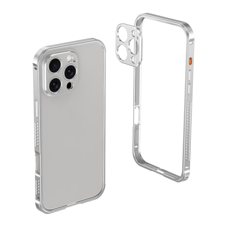 Custodia Armor con telaio in metallo antiscivolo su entrambi i lati e copriobiettivo., For iPhone 16 Plus, For iPhone 15 Pro Max, For iPhone 15 Pro, For iPhone 15 Plus