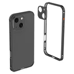 Custodia Armor con telaio in metallo antiscivolo su entrambi i lati e copriobiettivo., For iPhone 16 Plus, For iPhone 15 Pro Max, For iPhone 15 Pro, For iPhone 15 Plus