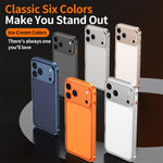 Custodia Armor con telaio in metallo antiscivolo su entrambi i lati e copriobiettivo., For iPhone 15, For iPhone 14 Plus, For iPhone 14, For iPhone 14 Pro