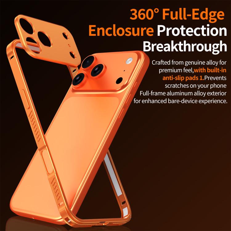 Custodia Armor con telaio in metallo antiscivolo su entrambi i lati e copriobiettivo., For iPhone 16 Plus, For iPhone 15 Pro Max, For iPhone 15 Pro, For iPhone 15 Plus