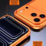 Custodia Armor con telaio in metallo antiscivolo su entrambi i lati e copriobiettivo., For iPhone 16 Plus, For iPhone 15 Pro Max, For iPhone 15 Pro, For iPhone 15 Plus