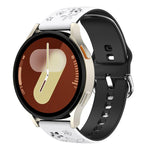 Cinturino per orologio in silicone bicolore inciso, 18mm, 20mm