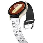 Cinturino per orologio in silicone bicolore inciso, 18mm, 20mm