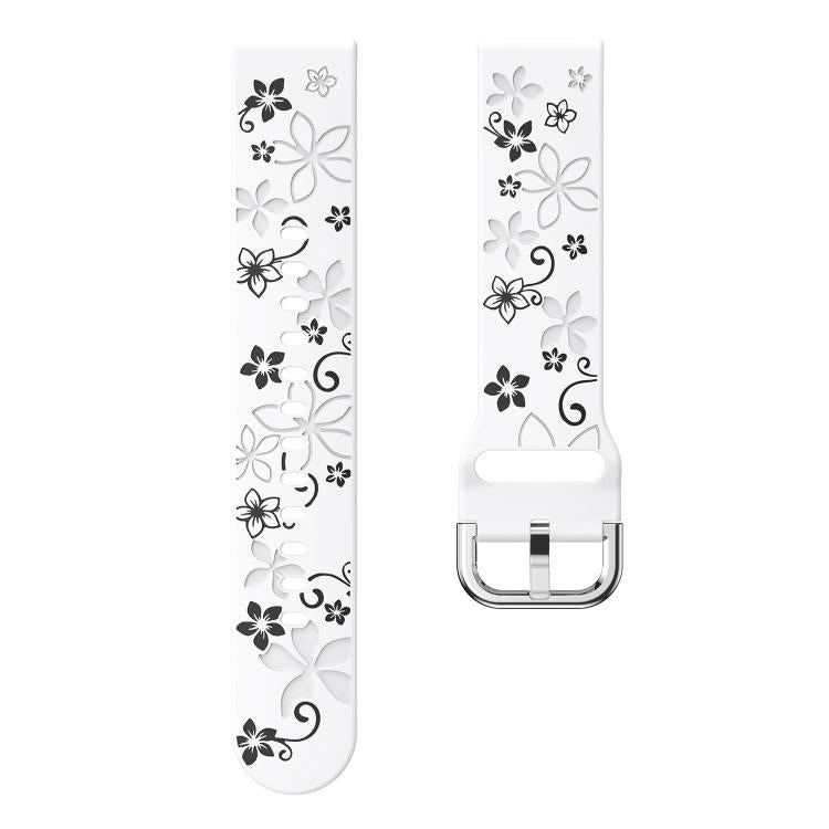 Cinturino per orologio in silicone bicolore inciso, 18mm, 20mm