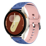 Cinturino per orologio in silicone bicolore inciso, 18mm, 20mm
