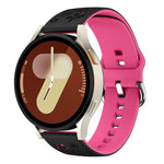 Cinturino per orologio in silicone bicolore inciso, 18mm, 20mm