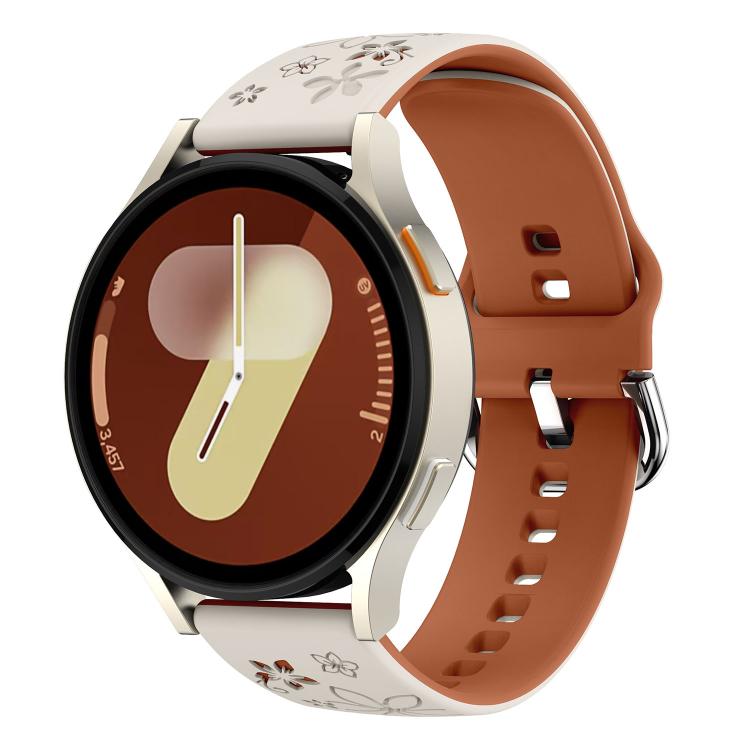 Cinturino per orologio in silicone bicolore inciso, 18mm, 20mm