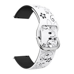 Cinturino per orologio in silicone bicolore inciso, 22mm