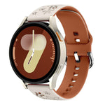 Cinturino per orologio in silicone bicolore inciso, 22mm