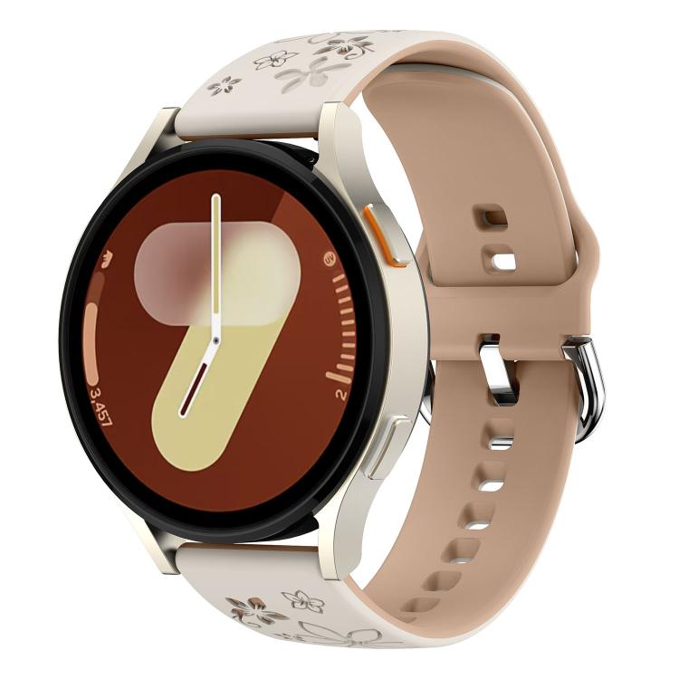 Cinturino per orologio in silicone bicolore inciso, 22mm