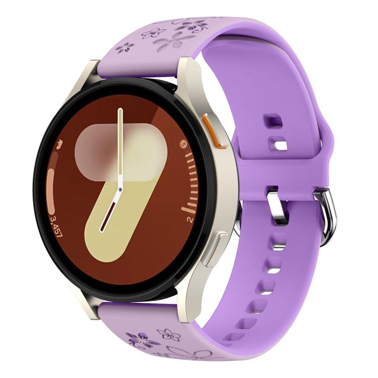 Cinturino per orologio in silicone bicolore inciso, 22mm