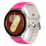 Cinturino per orologio in silicone bicolore inciso, 22mm